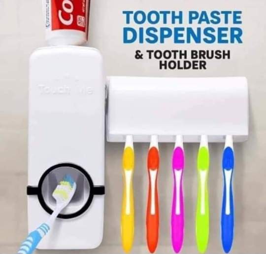Toothpaste Dispenser & ToothBrush Holder