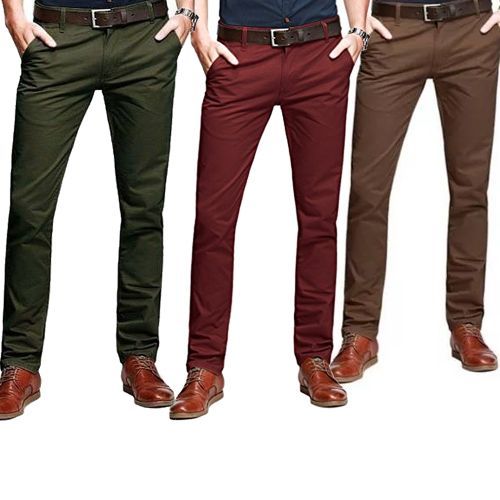 Other 3 in 1 Men's Stretcher Khaki Trousers - Multicolour