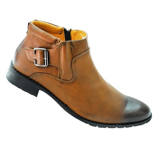 Generic Buckle Detail Ankle Boots - Brown