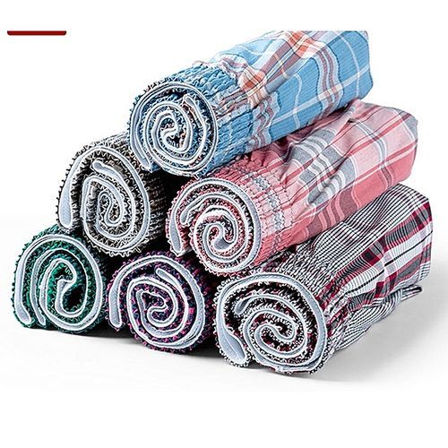 Generic 6 Pack of Men`s Checkered Boxers - Multi-color.