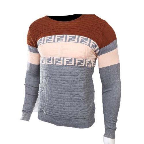 Generic Mens Sweater - Brown,Grey