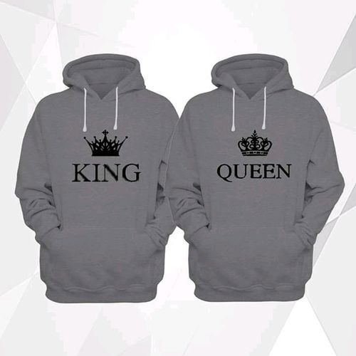  King and Queen Couple Jumpers - Grey
