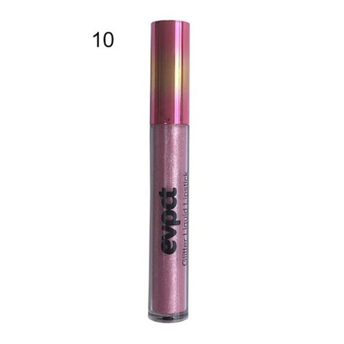 Women Lip Lipstick Cosmetics Waterproof Lips Metallic Shiny 10