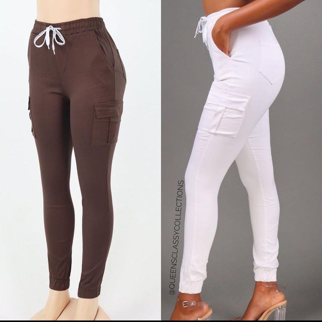 Buy Generic women Tour Elastic Cargo Casual Pants Best Price Dantty