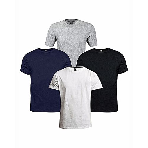 Generic 4 In 1 Pack of Men's Cotton T-shirts - Multi-color