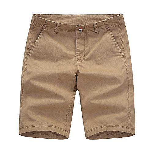 Generic Men's Casual Khaki Shorts - Brown