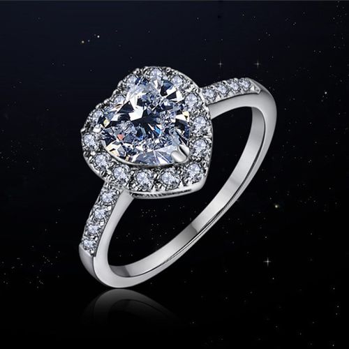 Generic Fashion Crystal Silver color Ring Ladies Jewelry