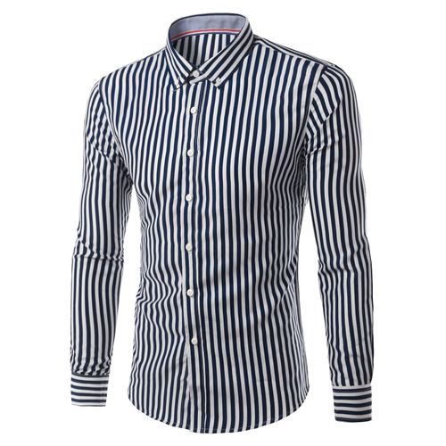 Generic Striped Long Sleeve Shirt - White,Black