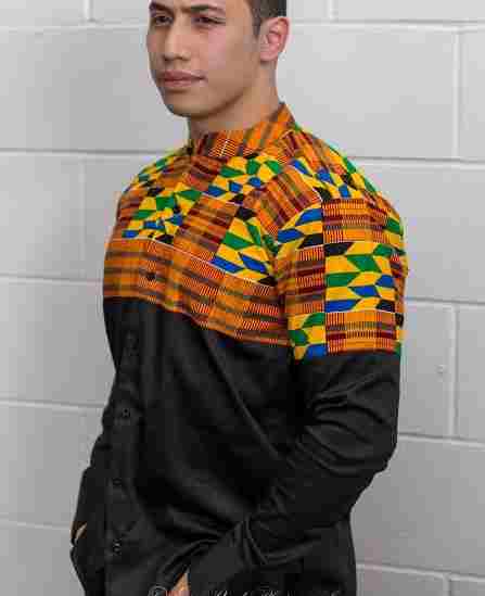 gental Kitenge designed shirt 
