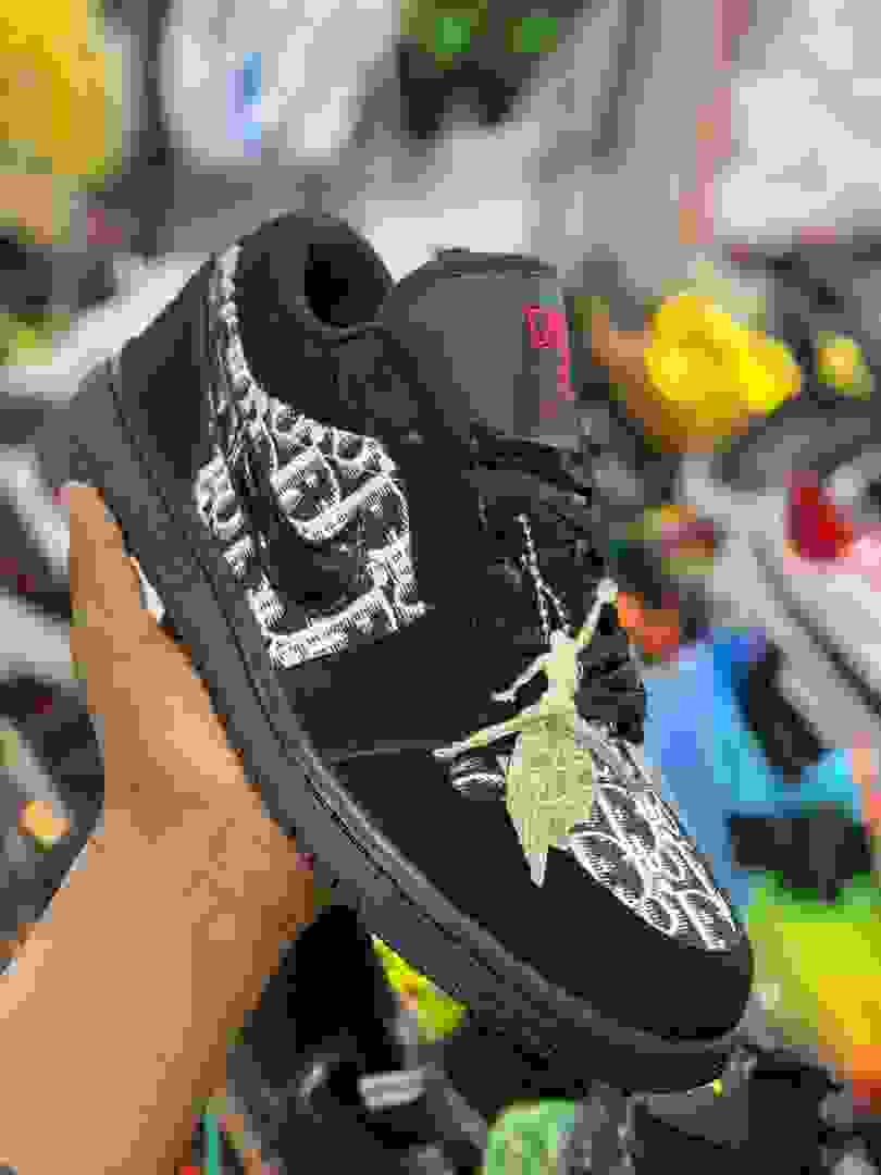 black nike DIOR sneakers
