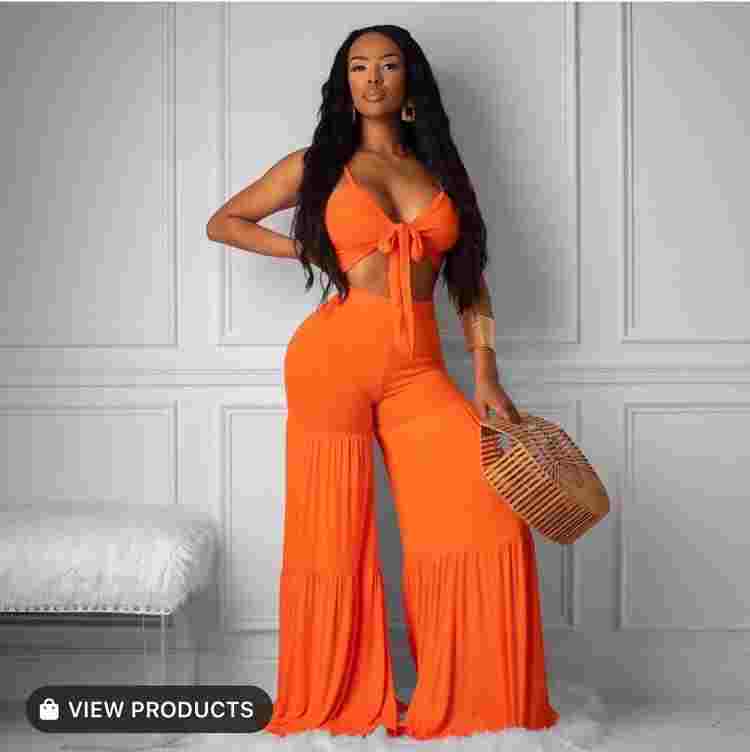 piece with big bottom pants online off