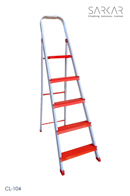 Sarkar CL-104 Step Ladder (Silver/Red)