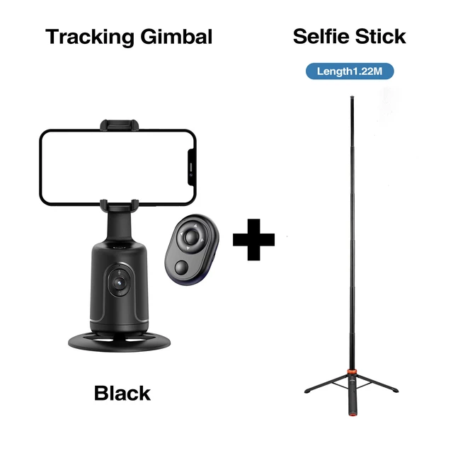 Auto Face Tracking Smart Phone Selfie Stick 360 Rotation  Ai  Gimbal Stabilizer with Tripod