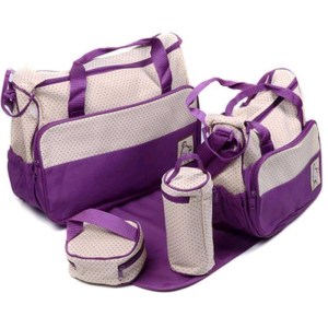 5pcs In 1 Baby Bag – purple