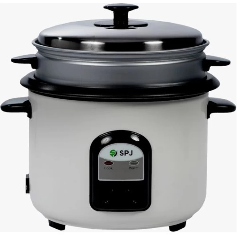 SPJ 1.8 Liters Rice Cooker With Steamer – White