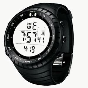 A Sport Rubber Digital Watch – Black
