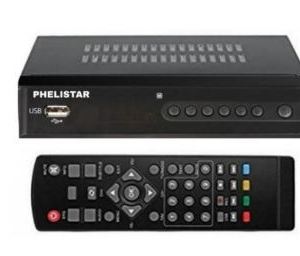 Phelistar Free to Air Decoder, No Monthly Subscription Of Local Channels – Black