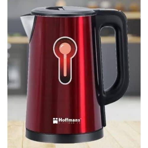 Hoffmans 2.5Litres Electric Tea Kettles for Boiling Water Stainless Steel Double Wall Hot Water Boiler with Automatic Shut Off & Boil-Dry Protection, BPA