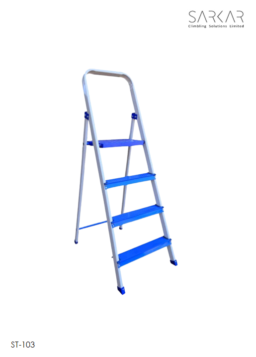 Sarkar ST-103 Step Ladder (Silver/Blue)