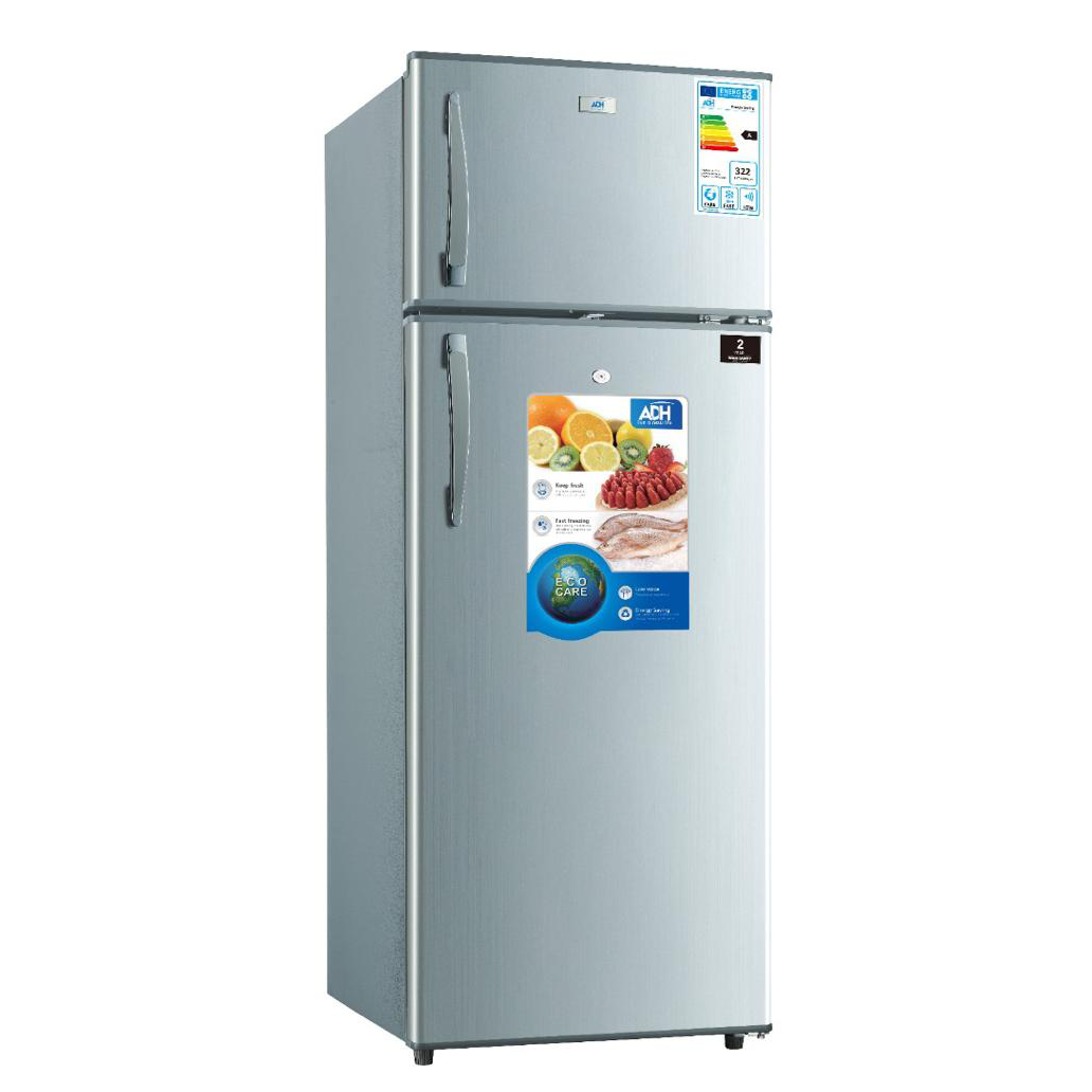 ADH 358Litres Double Door Refrigerator – Silver