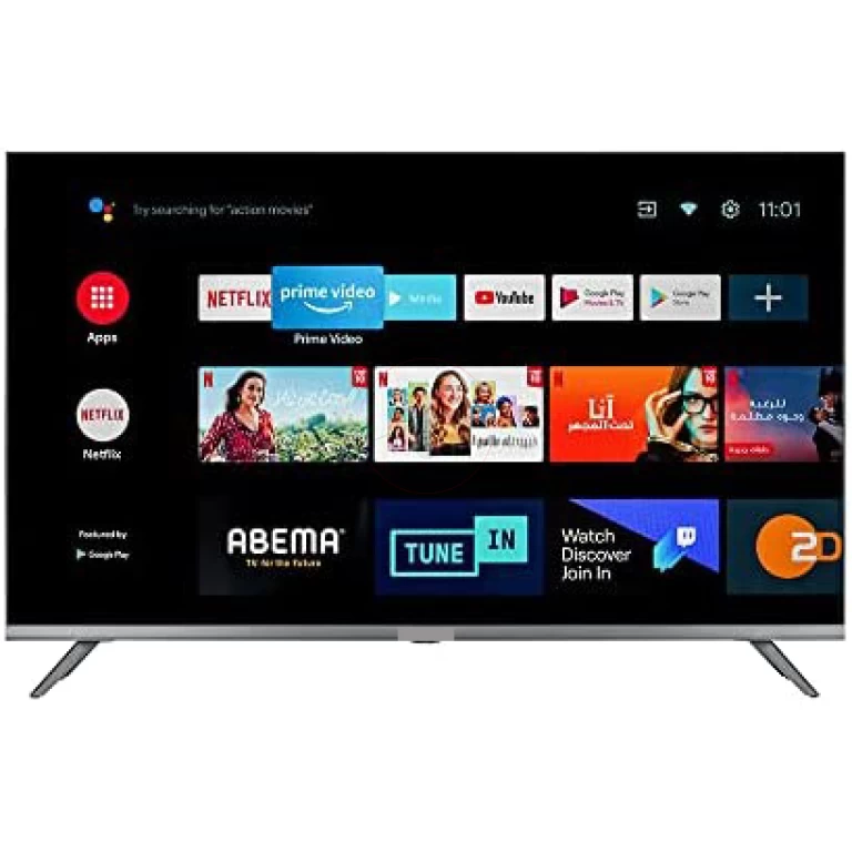 EBON 55-Inch Smart TV UHD 4K E55SAFS; Android LED TV, 2- Remote Controls, WiFi, 3- HDMI Ports, USB, Inbuilt Free To Air Decoder – Black