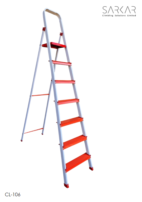 Sarkar CL-106 Step Ladder (Silver/Red)