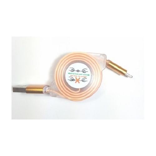 Original Accessories Gold Led Light Colorful Retractable Data/USB Charger Cable