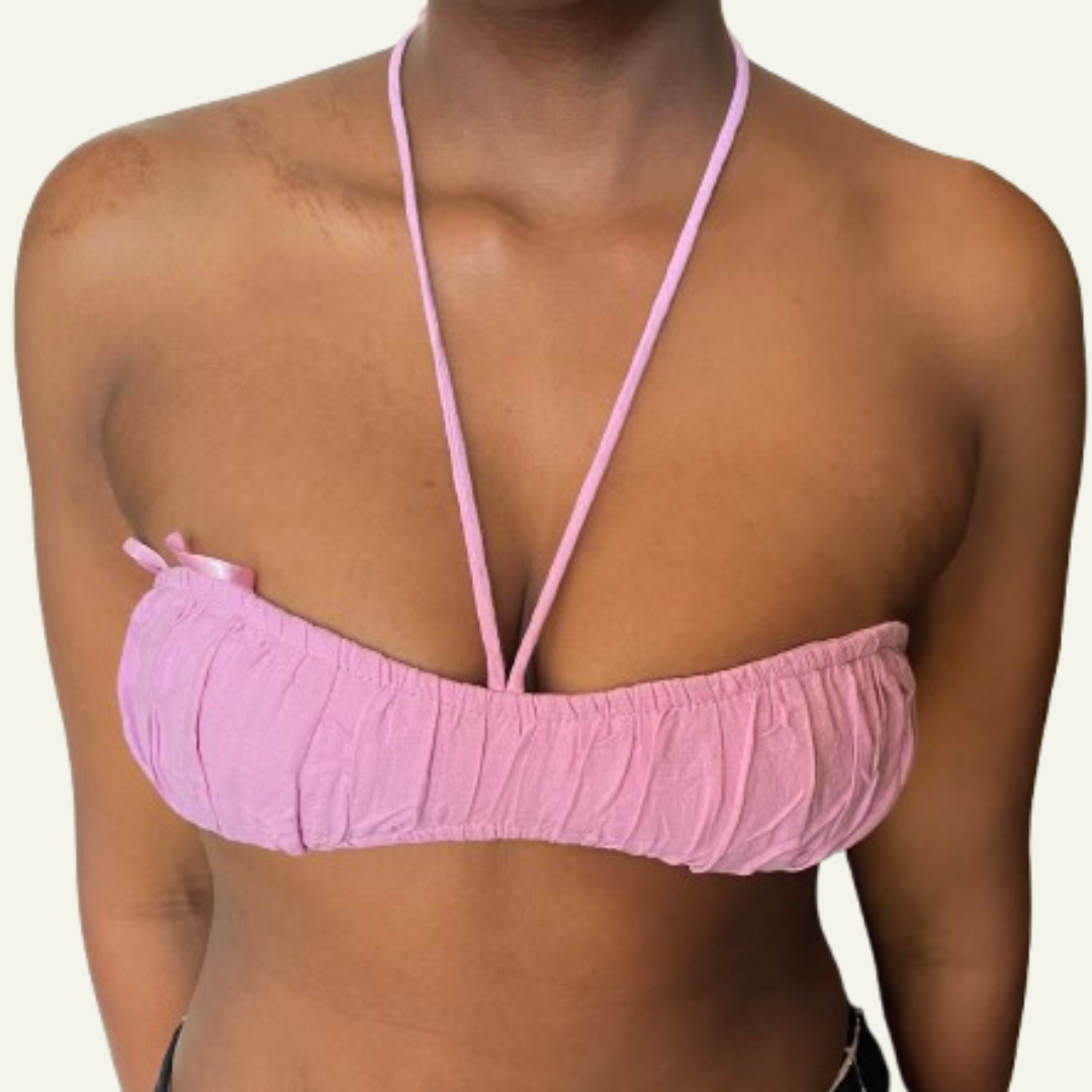 Open bossom Top - pink 