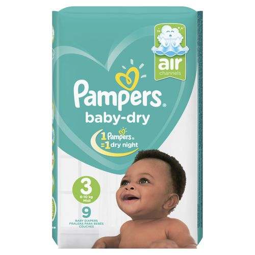 Pampers Low Count S3 (4-9Kg) – 9s	