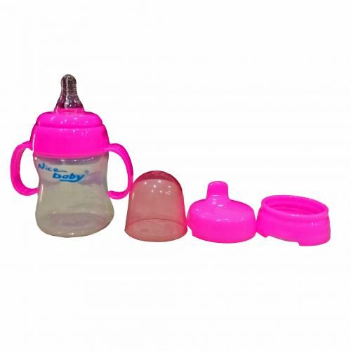 Nice Baby 3 In 1Training Bottle Feeding Cup For Babies-Pink	