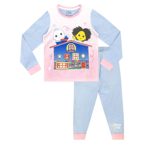 Other Girls Moon & Me Snug Fit Pajama Set – Blue, Pink	
