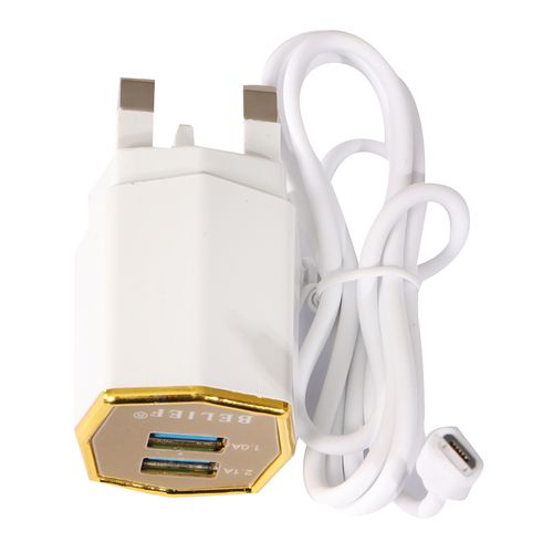 Belief 3.1A LED Charger – WhiteBelief 3.1A LED Charger – White