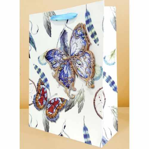 Generic Violet 3D Butterfly Gift Bag