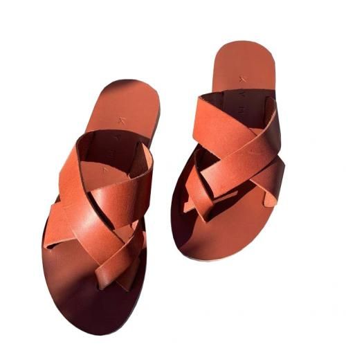 Generic Rap On Men’s Faux Leather Craft Sandals – Brown	