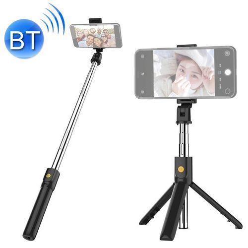 Smart Bluetooth Mobile Phone Adjustable Holder Selfie Stick Self-timer Tripod – Black