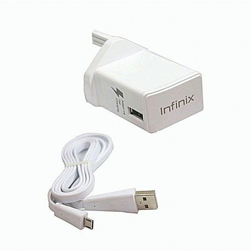 Infinix USB Cable Plug Charger – White