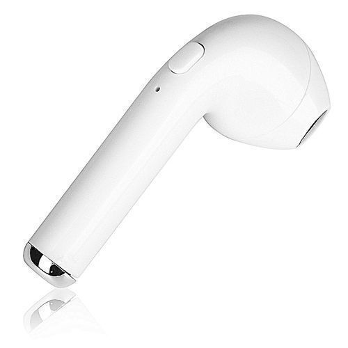 Generic i7 Single Bluetooth Earbud Single Wireless Earbud / Headphone / Headset – White	