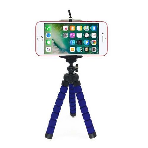 Generic Mini Camera Phone Holder Tripod Stand – Blue