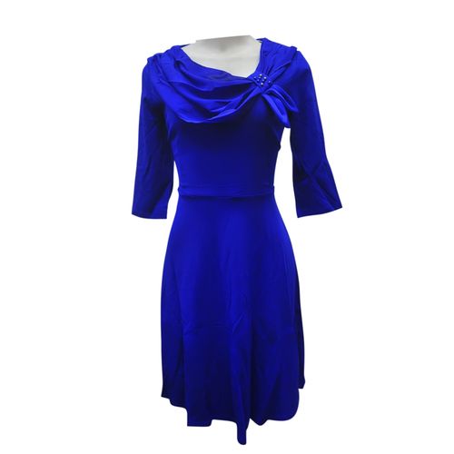 Agelex DLargge Formal Dripping Neck Dress – Blue