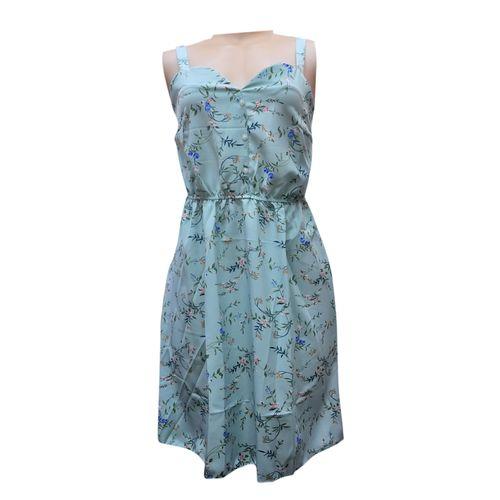 Agelex DLargge Boho Floral Print Strap Mini Dress – Sky Blue