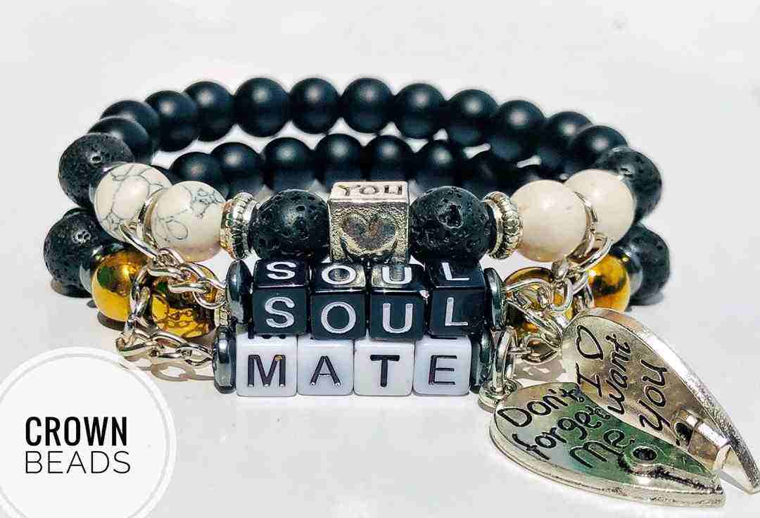 Soul mate don’t forget me i want you couple bracelets 
