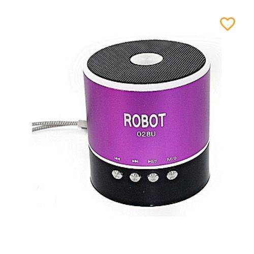 Generic 028U-Robot Flash Reader Mini Speaker- Purple/Black/Red/Blue
