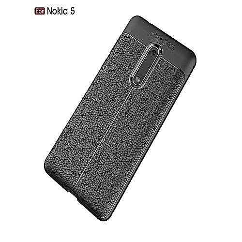 Original Accessories Silicone Leather Soft TPU for Nokia 5 – Black