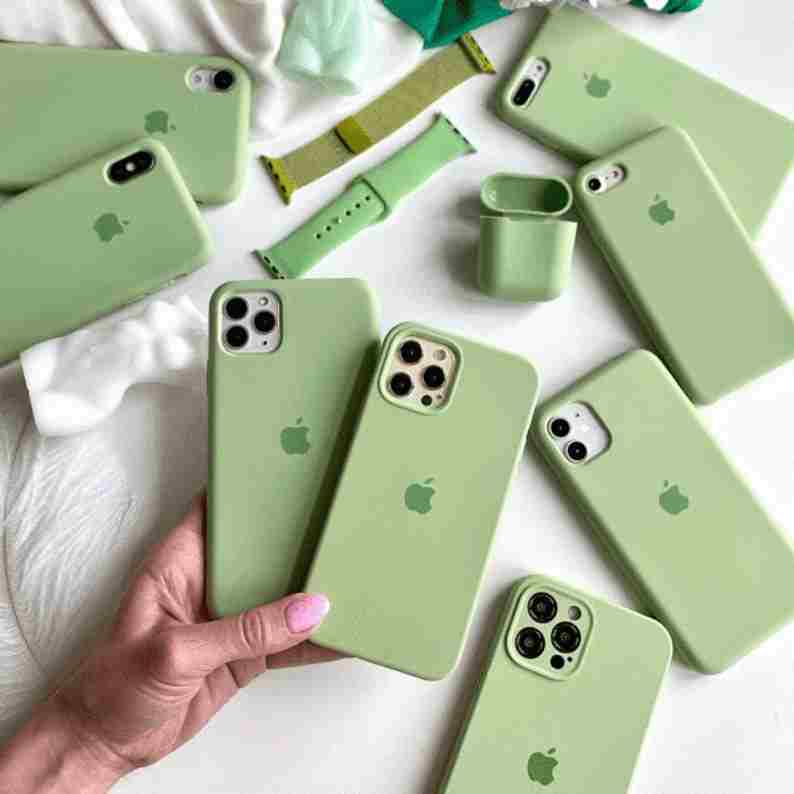 Best Green Whole Series Solid Color iPhone Case Silicone Cases for