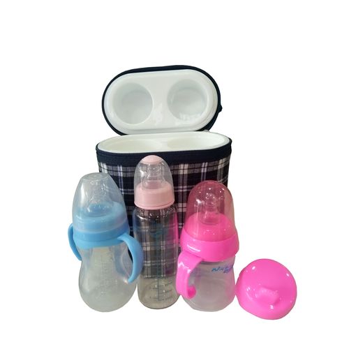 Generic Baby Bottle Warmer With 3 Feeding Bottles- Multicolor	