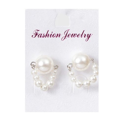 Generic Pearl Stud Earrings – White	