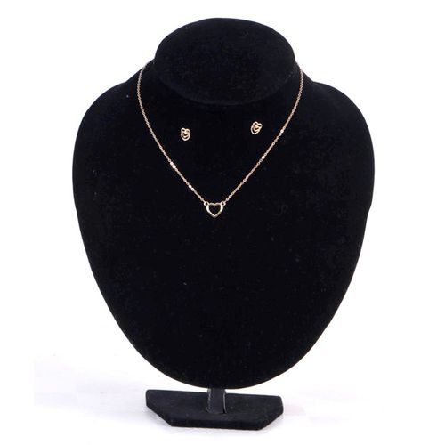 Generic Sterling Silver Rose Pendant Necklace	
