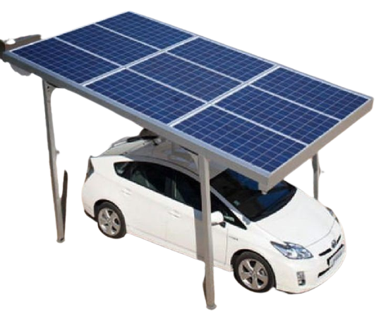 Single solar carport