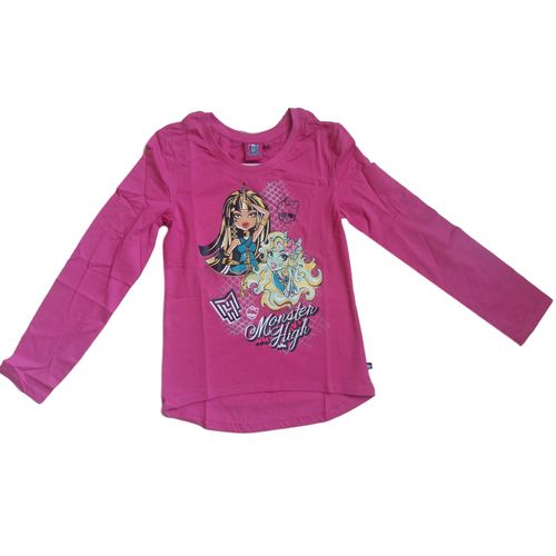 Generic Girls Monster High Cleo De Nile & Lagoona Blue dip hem long sleeve T-shirt – Pink	