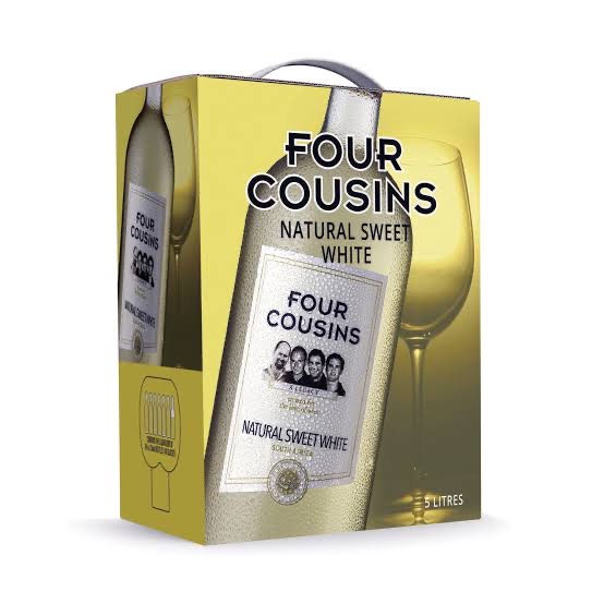 FOUR COUSINS NATURAL SWEET WHITE 5000(5L) SWEET WINE 4 pack box